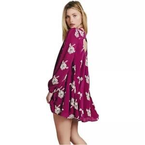 FREE PEOPLE Women’s Austin Emma Embroidered Boho Mini Swing Dress XS